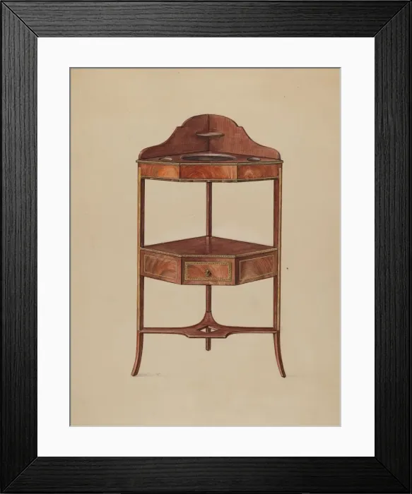 Framed Print : Corner Wash-stand, c. 1936. Creator: Bernard Gussow Framed Print : Corner Wash-stand, c. 1936. Creator: Bernard Gussow