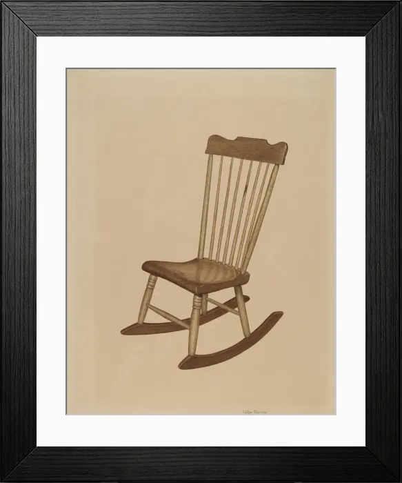 Framed Print : Rocking Chair, 1940. Creator: LeRoy Griffith Framed Print : Rocking Chair, 1940. Creator: LeRoy Griffith