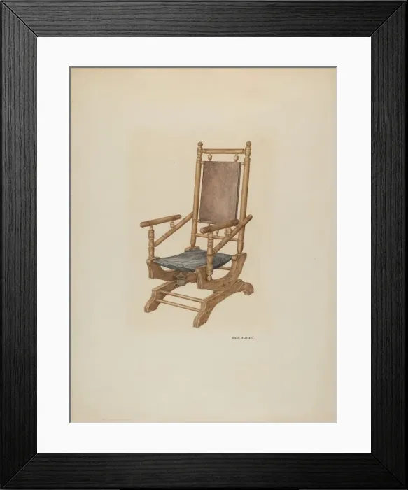 Framed Print : Platform Rocker, c. 1940. Creator: Ursula Lauderdale Framed Print : Platform Rocker, c. 1940. Creator: Ursula Lauderdale
