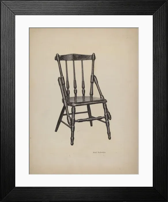 Framed Print : Childs Chair, c. 1941. Creator: Violet Hartenstein Framed Print : Childs Chair, c. 1941. Creator: Violet Hartenstein
