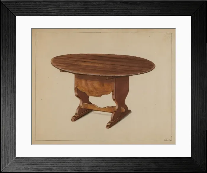 Framed Print : Hutch Table, c. 1939. Creator: Nicholas Gorid Framed Print : Hutch Table, c. 1939. Creator: Nicholas Gorid
