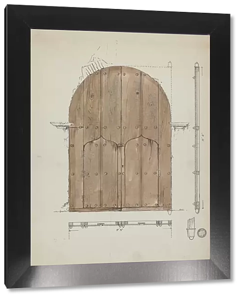 Restoration Drawing of Original 'Needles Eye'Doors
