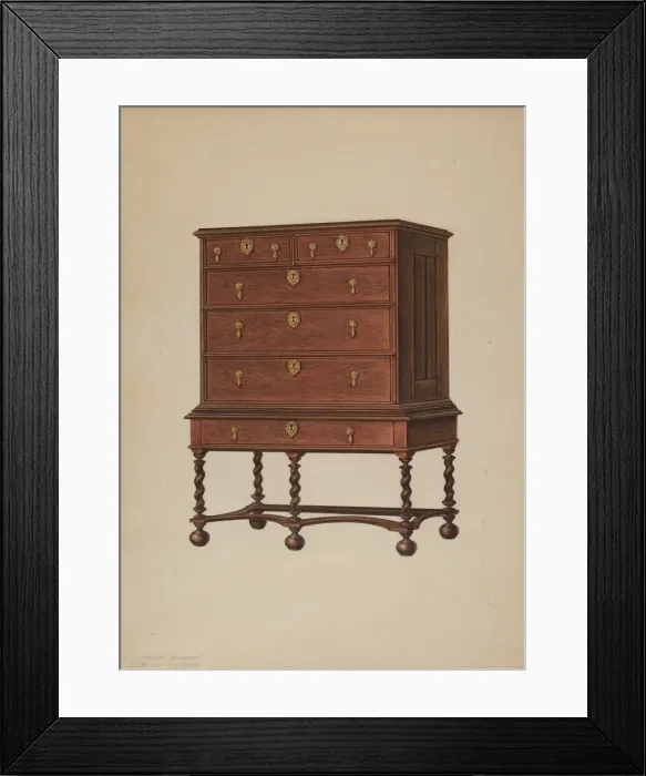 Framed Print : Highboy, c. 1940. Creator: Isadore Goldberg Framed Print : Highboy, c. 1940. Creator: Isadore Goldberg