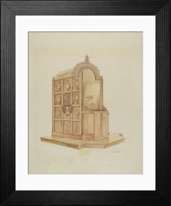 Framed Print : Confessional, c. 1936. Creator: Randolph F Miller Framed Print : Confessional, c. 1936. Creator: Randolph F Miller