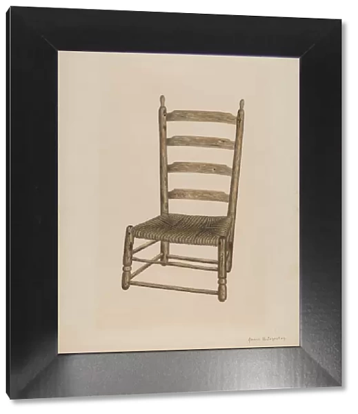 Ladder Back Chair, 1938. Creator: Annie B Johnston