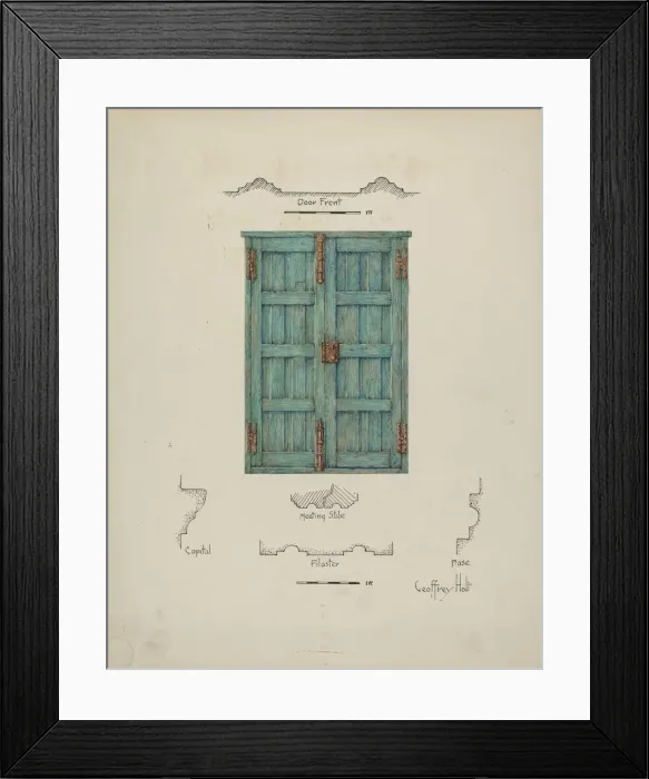 Framed Print : Doors (Inside View), c. 1939. Creator: Geoffrey Holt Framed Print : Doors (Inside View), c. 1939. Creator: Geoffrey Holt