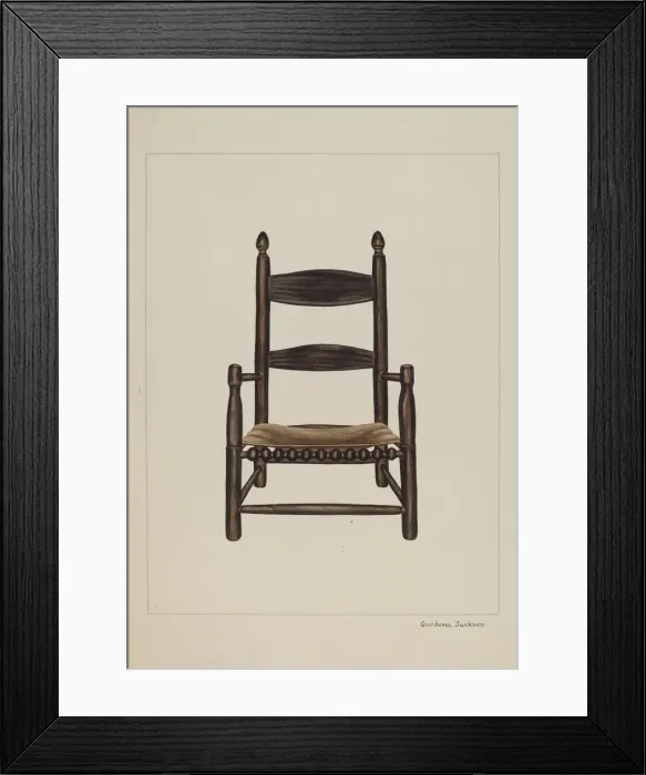 Framed Print : Childs Chair, c. 1937. Creator: Gordena Jackson