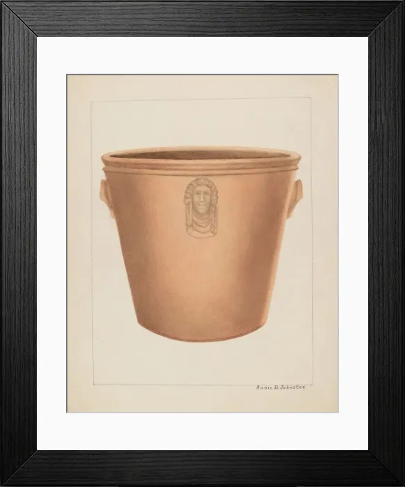 Framed Print : Earthenware Jar, c. 1937. Creator: Annie B Johnston Framed Print : Earthenware Jar, c. 1937. Creator: Annie B Johnston