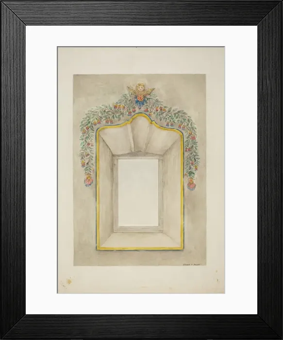 Framed Print : Wall Painting, c. 1940. Creator: Edward Jewett Framed Print : Wall Painting, c. 1940. Creator: Edward Jewett