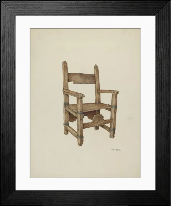 Framed Print : Sanctuary Chair, 1941. Creator: William Kieckhofel Framed Print : Sanctuary Chair, 1941. Creator: William Kieckhofel