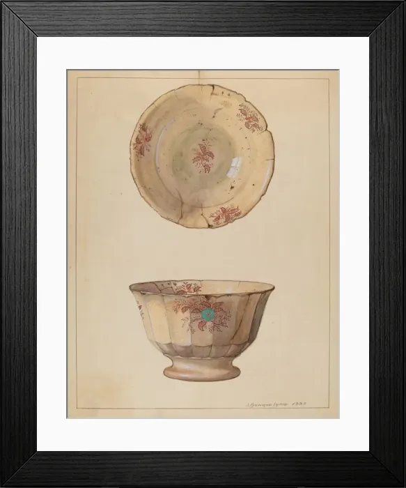 Framed Print : Bowl, 1937. Creator: J. Howard Iams Framed Print : Bowl, 1937. Creator: J. Howard Iams