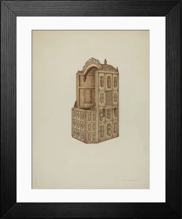 Framed Print : Confessional, 1937. Creator: William Kieckhofel Framed Print : Confessional, 1937. Creator: William Kieckhofel