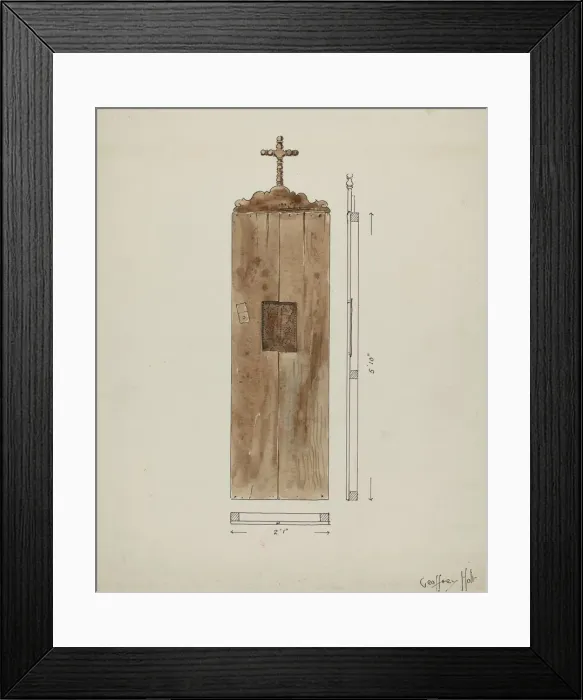 Framed Print : Side of Original Confessional, c. 1936. Creator: Geoffrey Holt Framed Print : Side of Original Confessional, c. 1936. Creator: Geoffrey Holt