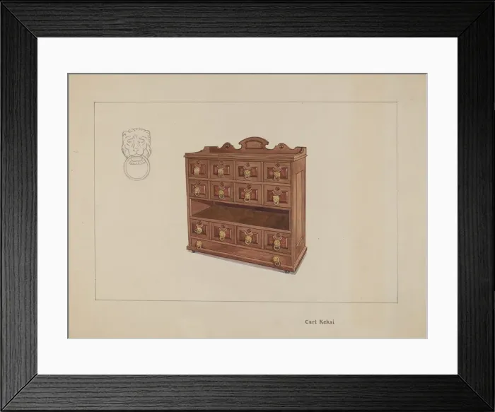 Framed Print : Butlers Table, c. 1936. Creator: Carl Keksi Framed Print : Butlers Table, c. 1936. Creator: Carl Keksi