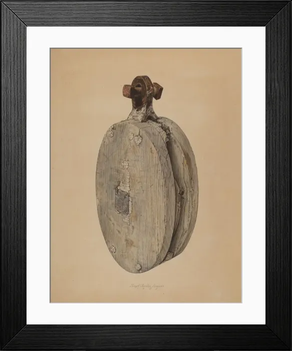 Framed Print : Halyard Block, 1939. Creator: Lloyd Charles Lemcke Framed Print : Halyard Block, 1939. Creator: Lloyd Charles Lemcke