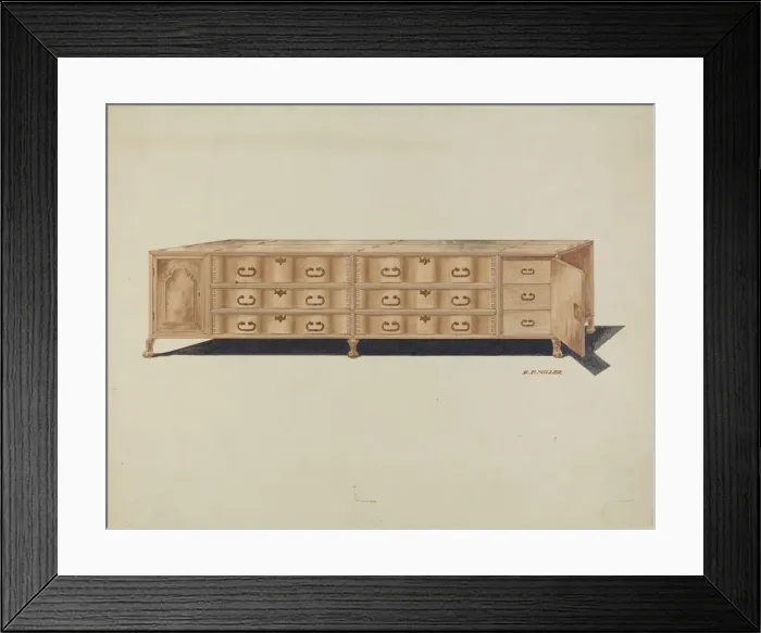 Framed Print : Cabinet, for Vestments, c. 1940. Creator: Randolph F Miller Framed Print : Cabinet, for Vestments, c. 1940. Creator: Randolph F Miller