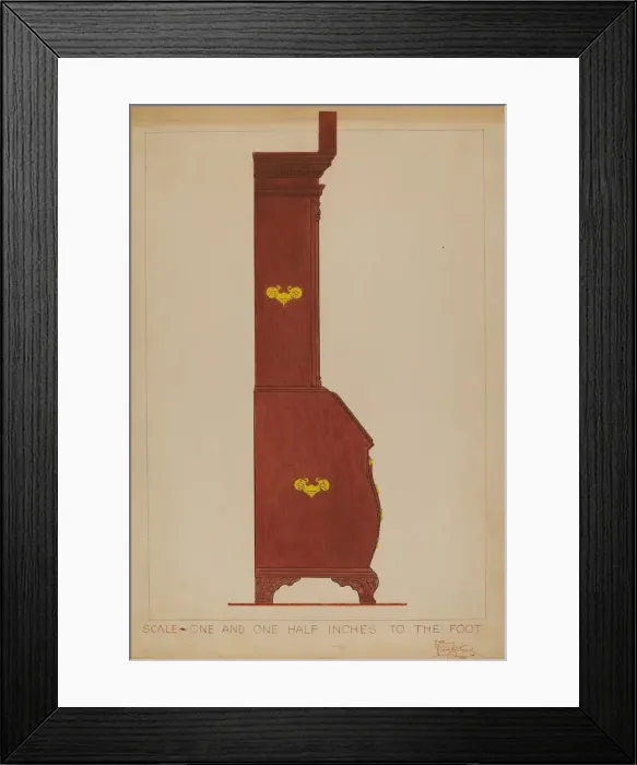Framed Print : Secretary (Cabinet Top Desk), c. 1936. Creator: Rolland Livingstone Framed Print : Secretary (Cabinet Top Desk), c. 1936. Creator: Rolland Livingstone