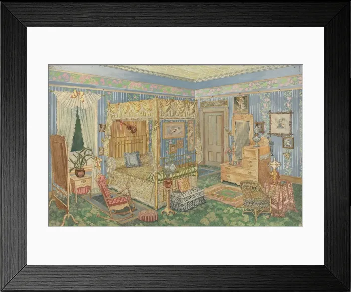 Framed Print : Womans Bedroom, 1935  /  1942. Creator: Perkins Harnly