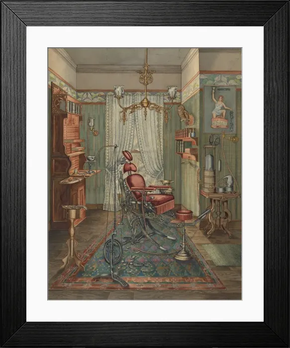 Framed Print : Dentists Operating Room, 1935 / 1942. Creator: Perkins Harnly Framed Print : Dentists Operating Room, 1935 / 1942. Creator: Perkins Harnly