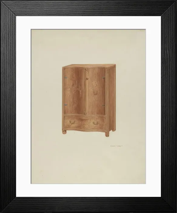 Framed Print : Cupboard, 1938. Creator: Edward Jewett Framed Print : Cupboard, 1938. Creator: Edward Jewett