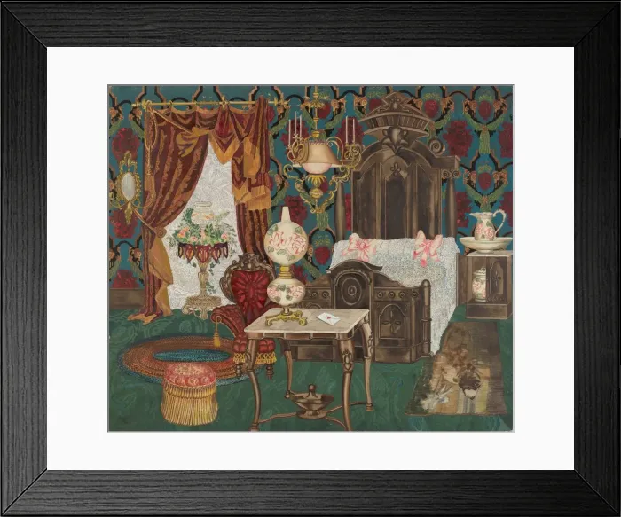 Framed Print : Bedroom, 1882, 1935 / 1942. Creator: Perkins Harnly Framed Print : Bedroom, 1882, 1935 / 1942. Creator: Perkins Harnly