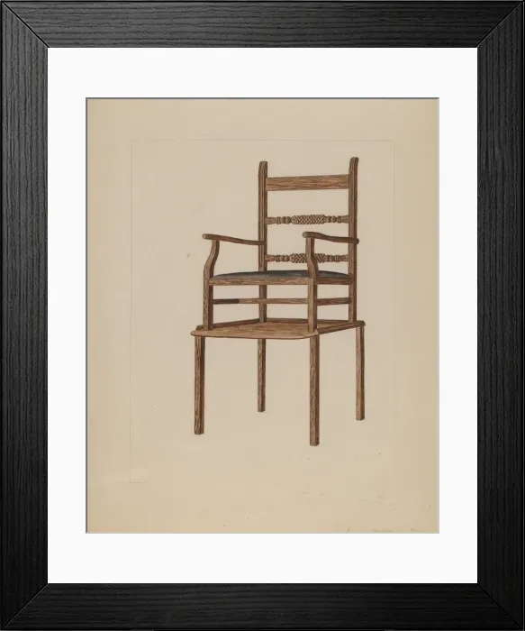 Framed Print : Childs High Chair, c. 1937. Creator: Frederick Jackson Framed Print : Childs High Chair, c. 1937. Creator: Frederick Jackson