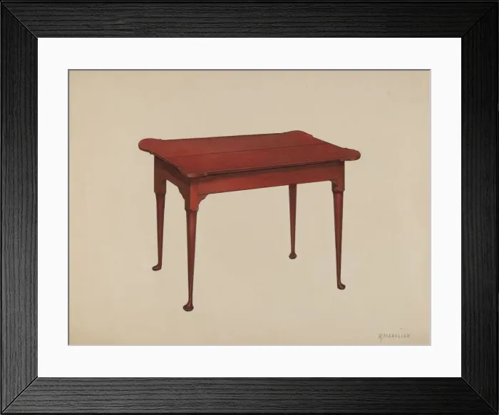 Framed Print : Card Table, 1937. Creator: Arsen Maralian Framed Print : Card Table, 1937. Creator: Arsen Maralian
