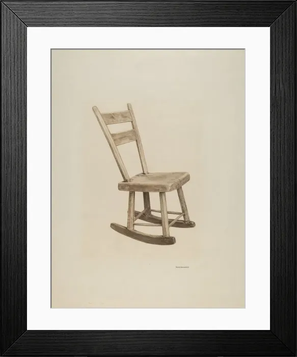 Framed Print : Rocker, c. 1940. Creator: Ursula Lauderdale Framed Print : Rocker, c. 1940. Creator: Ursula Lauderdale