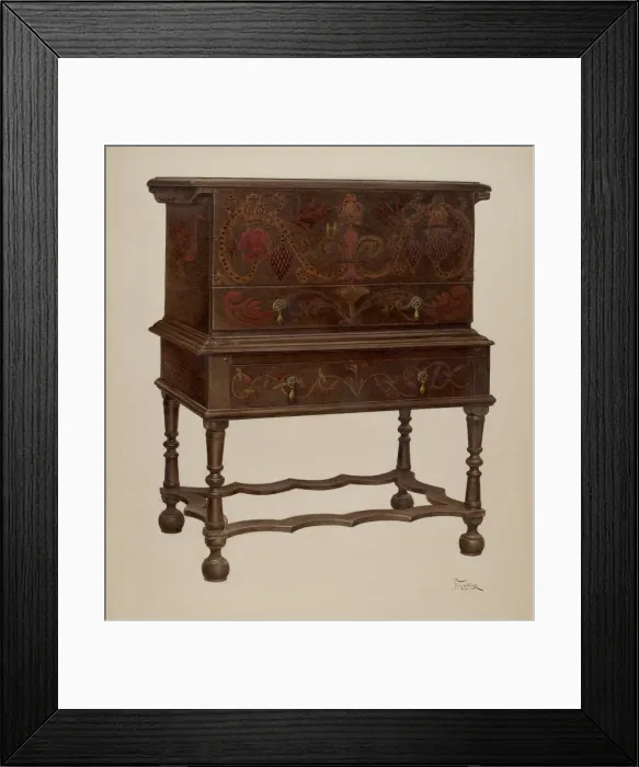 Framed Print : Chest, 1935 / 1942. Creator: Rolland Livingstone Framed Print : Chest, 1935 / 1942. Creator: Rolland Livingstone