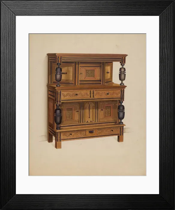 Framed Print : Press Cupboard, c. 1936. Creator: Anne Ger Framed Print : Press Cupboard, c. 1936. Creator: Anne Ger