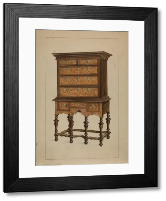 Framed Print : Highboy, 1935 / 1942. Creator: Isadore Goldberg Framed Print : Highboy, 1935 / 1942. Creator: Isadore Goldberg