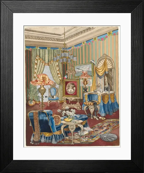 Framed Print : Boudoir, c. 1931. Creator: Perkins Harnly Framed Print : Boudoir, c. 1931. Creator: Perkins Harnly