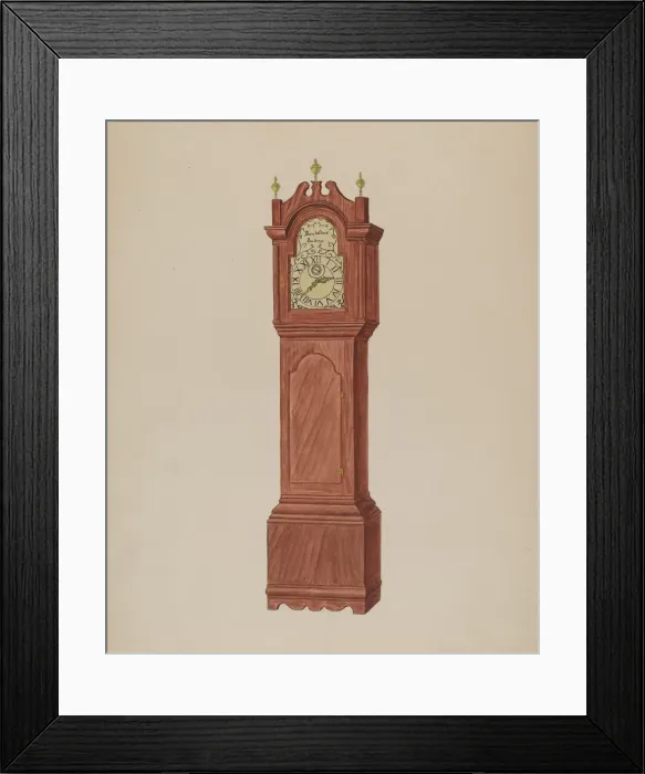 Framed Print : Grandfathers Clock, c. 1937. Creator: Frederick Jackson Framed Print : Grandfathers Clock, c. 1937. Creator: Frederick Jackson