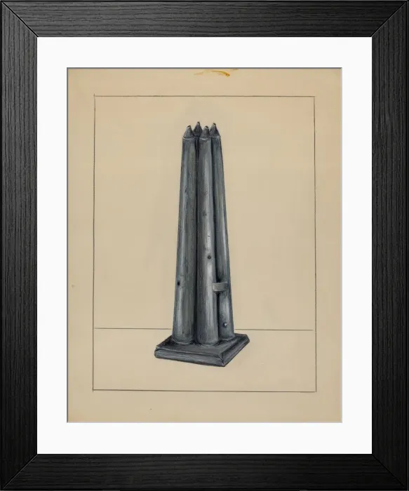 Framed Print : Candle Mold, c. 1936. Creator: Holger Hansen Framed Print : Candle Mold, c. 1936. Creator: Holger Hansen