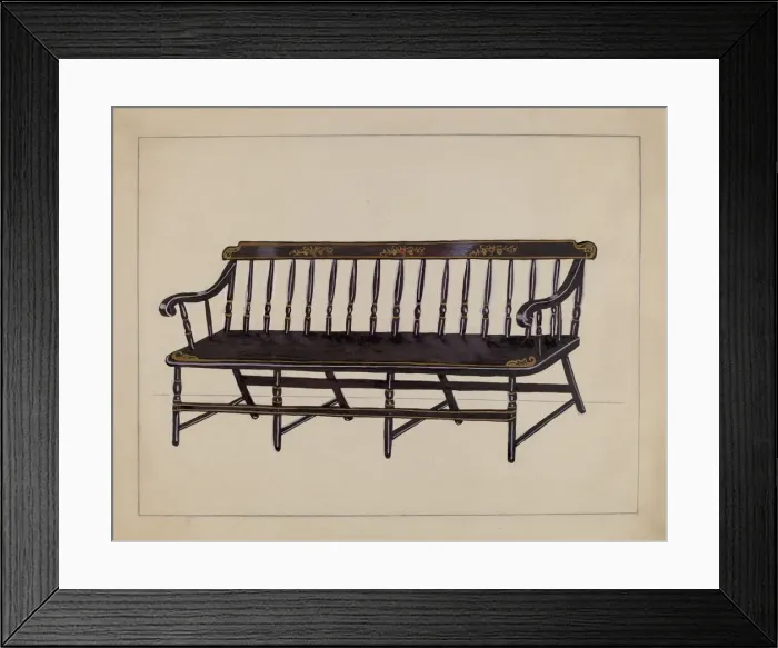 Framed Print : Settee, c. 1936. Creator: Katherine Hastings Framed Print : Settee, c. 1936. Creator: Katherine Hastings