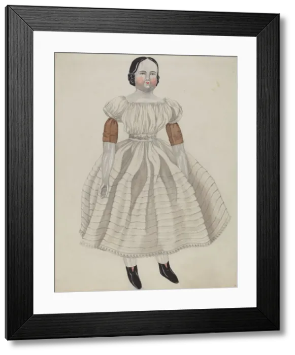 Framed Print : Doll - Ann Blairs, c. 1936. Creator: Mary E Humes Framed Print : Doll - Ann Blairs, c. 1936. Creator: Mary E Humes