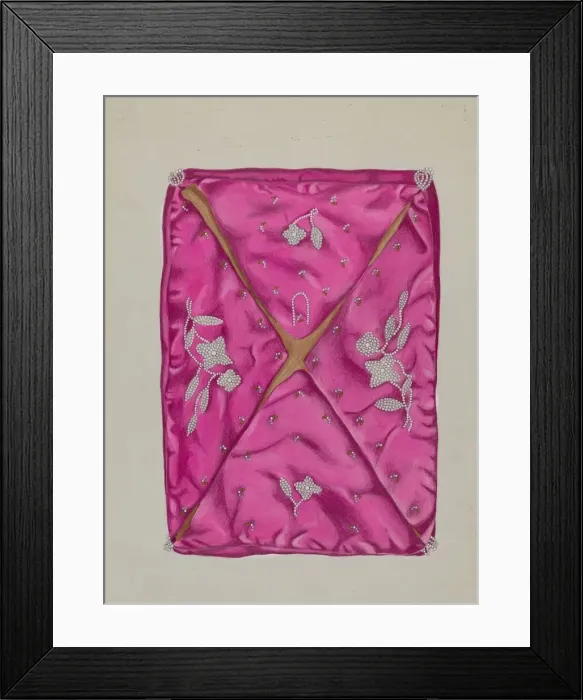 Framed Print : Handkerchief Case, c. 1936. Creator: Gordena Jackson Framed Print : Handkerchief Case, c. 1936. Creator: Gordena Jackson
