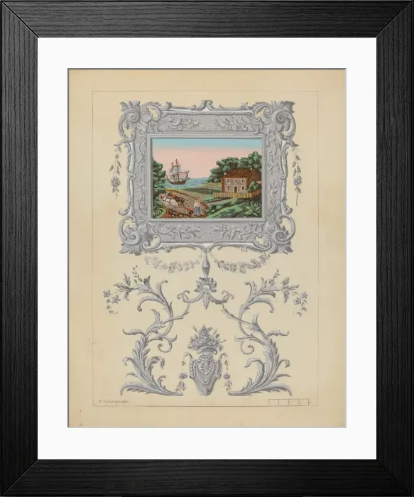 Framed Print : Wall Paper, c. 1937. Creator: Nicholas Acampora Framed Print : Wall Paper, c. 1937. Creator: Nicholas Acampora