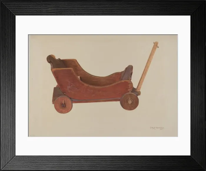 Framed Print : Doll Cart, c. 1937. Creator: Chris Makrenos Framed Print : Doll Cart, c. 1937. Creator: Chris Makrenos