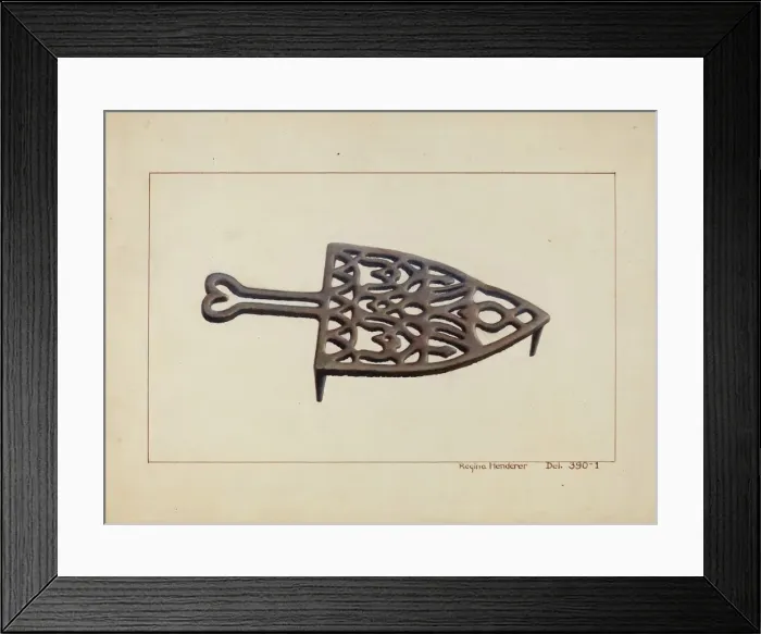 Framed Print : Iron Holder, c. 1938. Creator: Regina Henderer