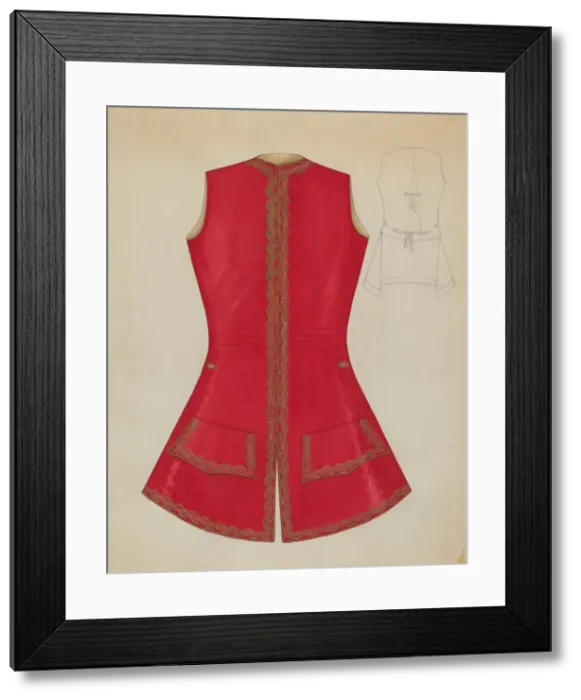 Framed Print : Waistcoat, c. 1937. Creator: Marie Mitchell Framed Print : Waistcoat, c. 1937. Creator: Marie Mitchell