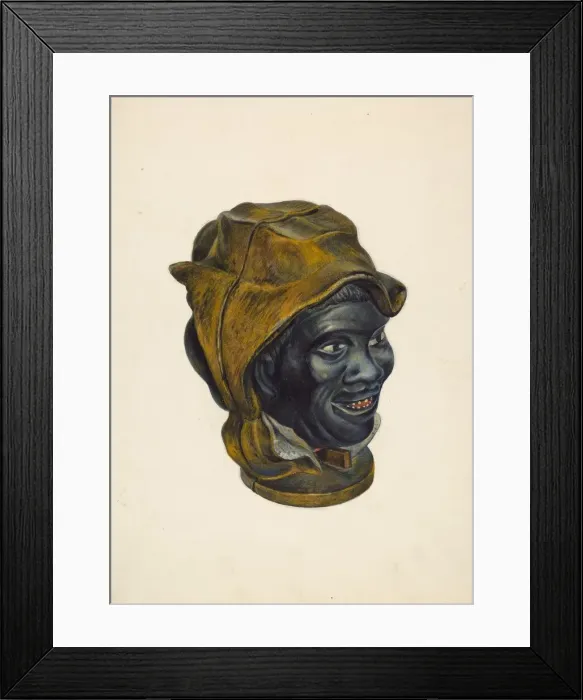 Framed Print : Toy Bank: Negro Boy Head, c. 1939. Creator: Walter Hochstrasser Framed Print : Toy Bank: Negro Boy Head, c. 1939. Creator: Walter Hochstrasser