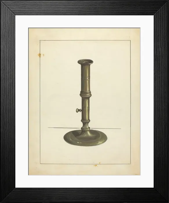 Framed Print : Candlestick, c. 1939. Creator: Jules Lefevere Framed Print : Candlestick, c. 1939. Creator: Jules Lefevere