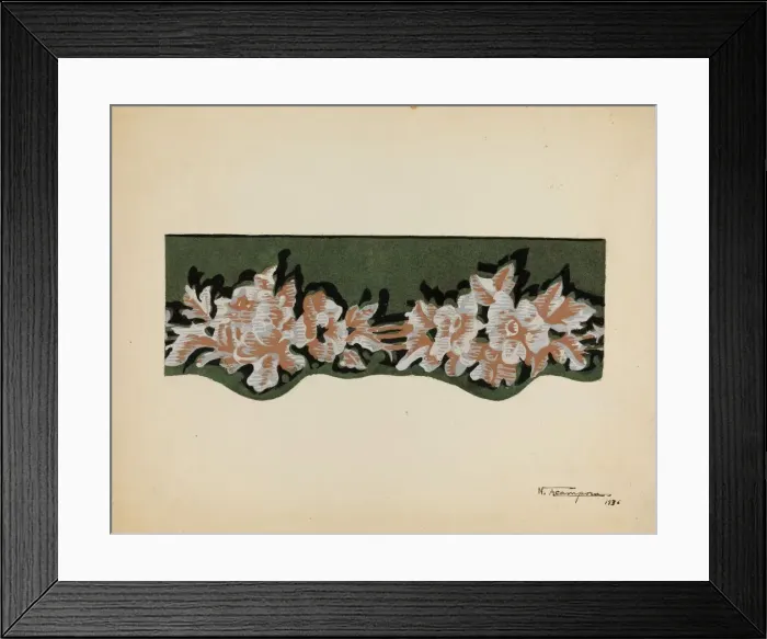 Framed Print : Wall Paper Border, 1936. Creator: Nicholas Acampora Framed Print : Wall Paper Border, 1936. Creator: Nicholas Acampora