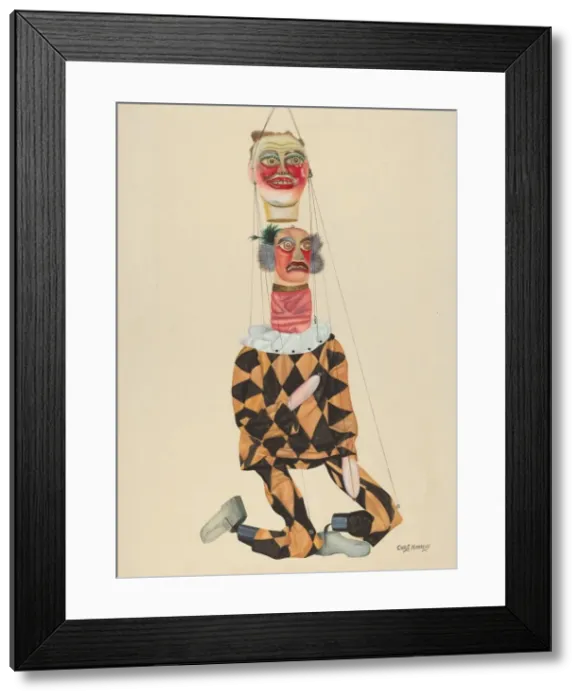 Framed Print : Two-Headed Freak, 1935 / 1942. Creator: Chris Makrenos Framed Print : Two-Headed Freak, 1935 / 1942. Creator: Chris Makrenos