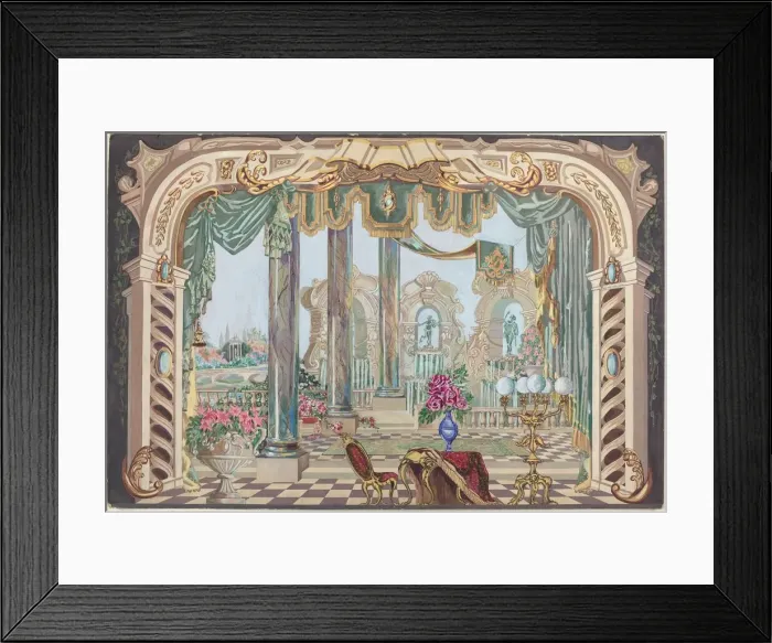 Framed Print : Stage Backdrop, 1935 / 1942. Creator: Perkins Harnly Framed Print : Stage Backdrop, 1935 / 1942. Creator: Perkins Harnly