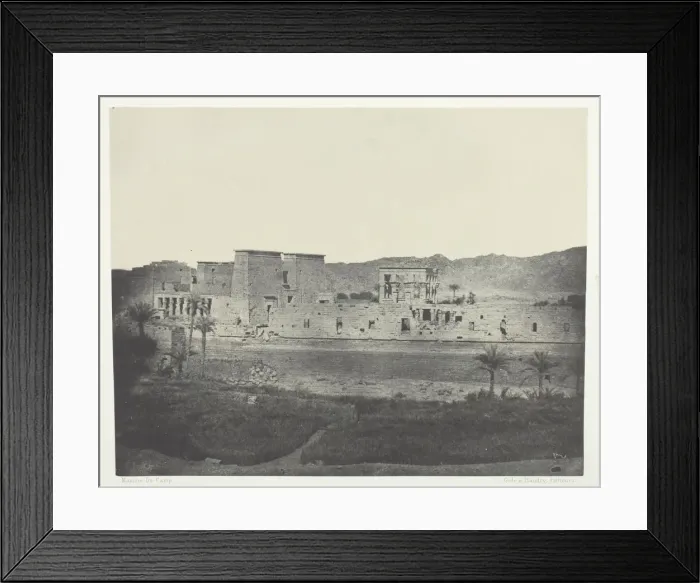 Framed Print : Vue Prise de l ile de Beghe, al Ouest, Philoe;Nubie, 1849 / 51 Framed Print : Vue Prise de l ile de Beghe, al Ouest, Philoe;Nubie, 1849 / 51