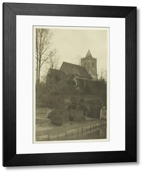 Framed Print : Amwell Church, 1880s. Creator: Peter Henry Emerson Framed Print : Amwell Church, 1880s. Creator: Peter Henry Emerson