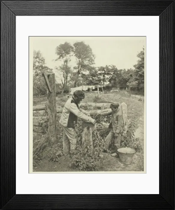 Framed Print : At the Grindstone-A Suffolk Farmyard, c. 1883 / 87, printed 1888 Framed Print : At the Grindstone-A Suffolk Farmyard, c. 1883 / 87, printed 1888
