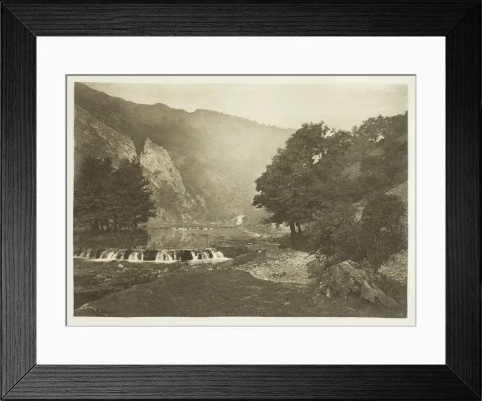 Framed Print : Entrance to Dove Dale, Derbyshire, 1880s. Creator: Peter Henry Emerson Framed Print : Entrance to Dove Dale, Derbyshire, 1880s. Creator: Peter Henry Emerson